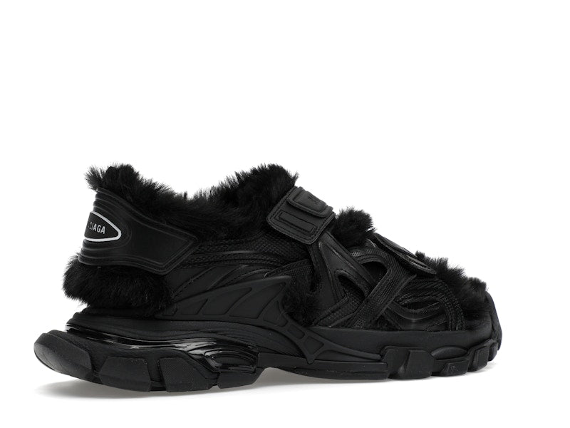 Balenciaga Track Sandal Fake Fur Black (Women's)