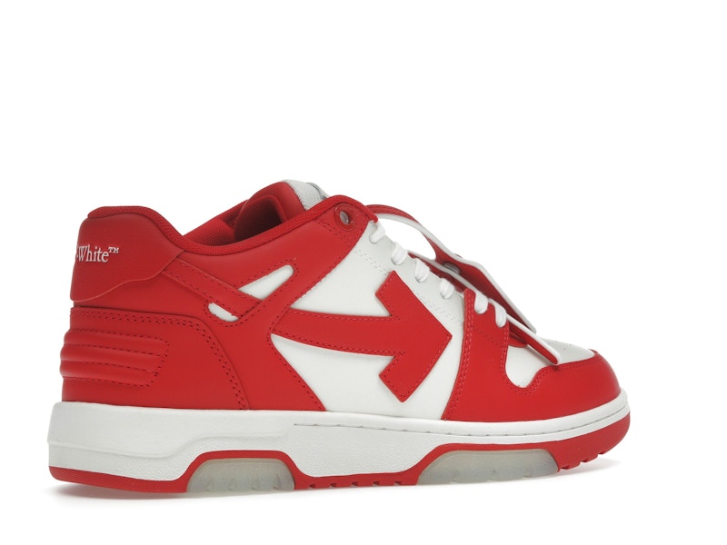 OFF-WHITE Out Of Office OOO Low Tops Red White