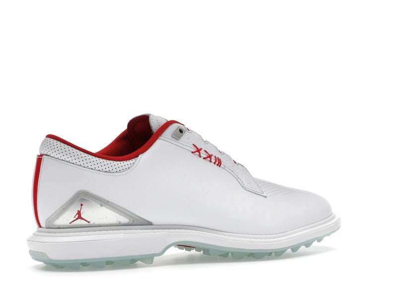 Jordan ADG 5 White Metallic Silver Blue Tint Fire Red (Wide)