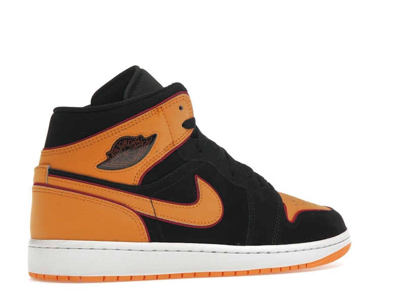 Jordan 1 Mid Fat Tongue Black Orange