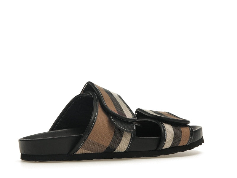 Burberry Check Sandals Birch Brown Black