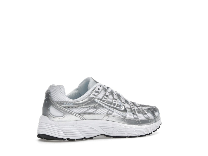 Nike P-6000 White Metallic Silver (GS)