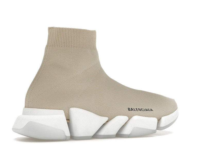 Balenciaga Speed 2.0 Recycled Sole Transparent Sole Beige