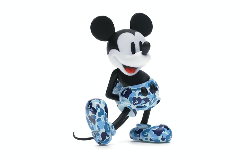 BAPE x Mickey Mouse 90th Anniversary Figure Blue Camo
