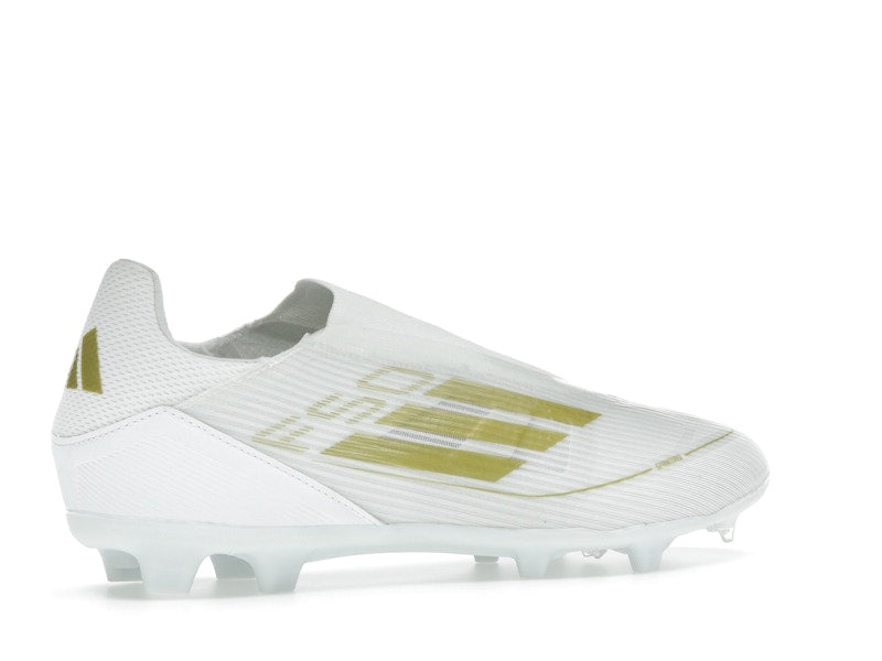 adidas F50 League Laceless Firm/Multi-Ground Cloud White Gold Metallic