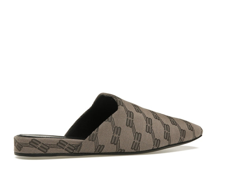 Balenciaga Cozy Jacquard Mules Brown