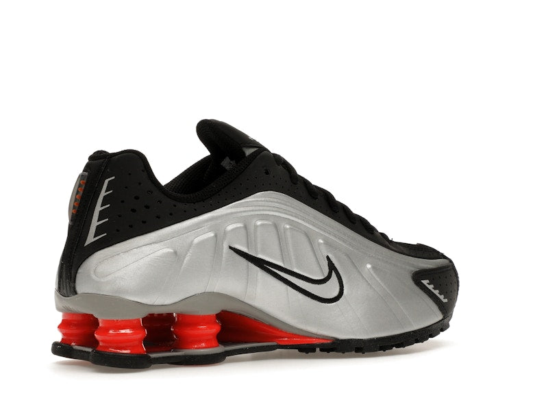 Nike Shox R4 Metallic Silver Black Picante Red (GS)