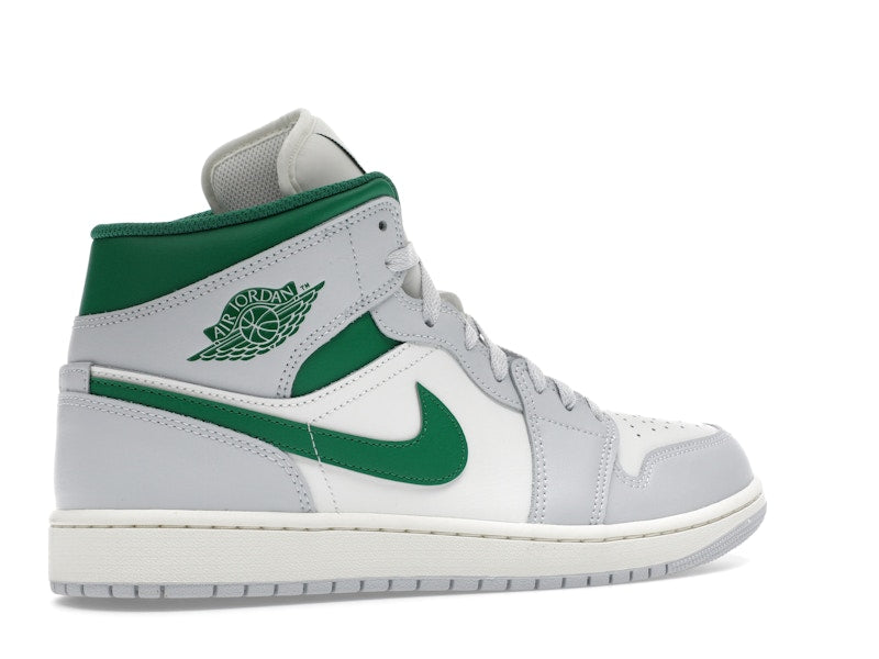 Jordan 1 Mid White Pure Platinum Pine Green