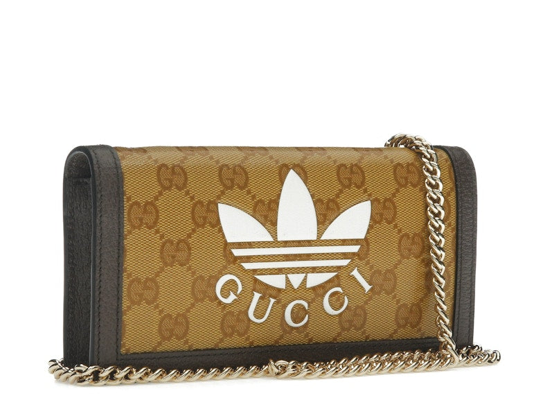 Gucci x adidas Wallet With Chain Beige/Brown