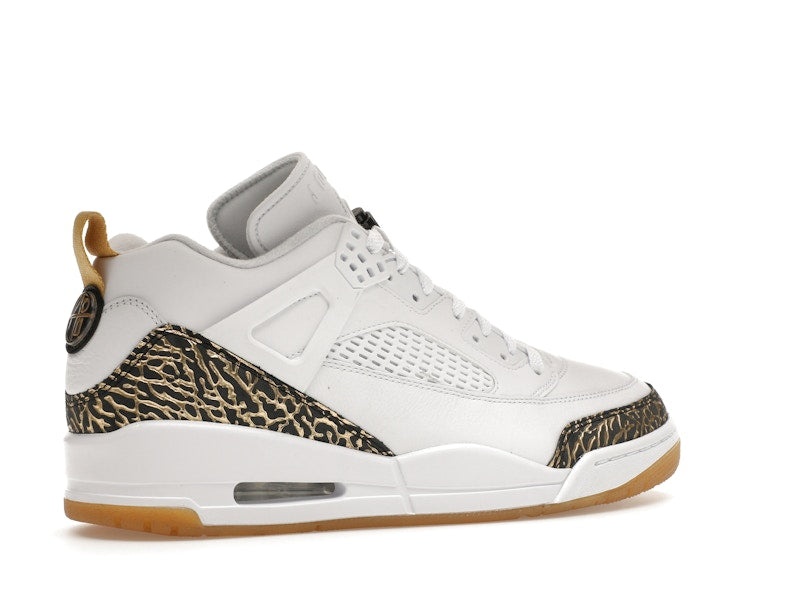 Jordan Spizike Low White Metallic Gold