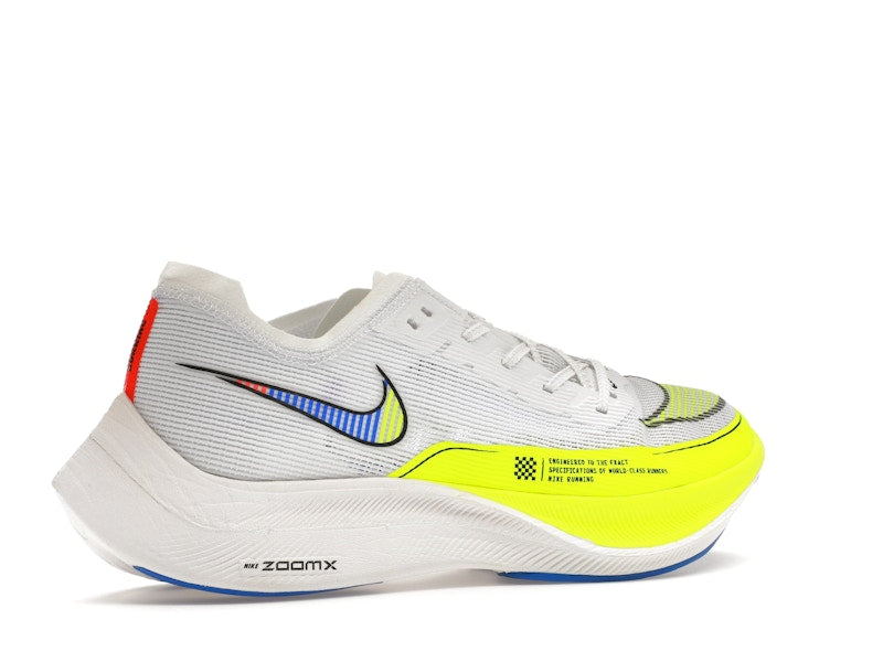 Nike ZoomX Vaporfly Next% 2 White Volt Racer Blue