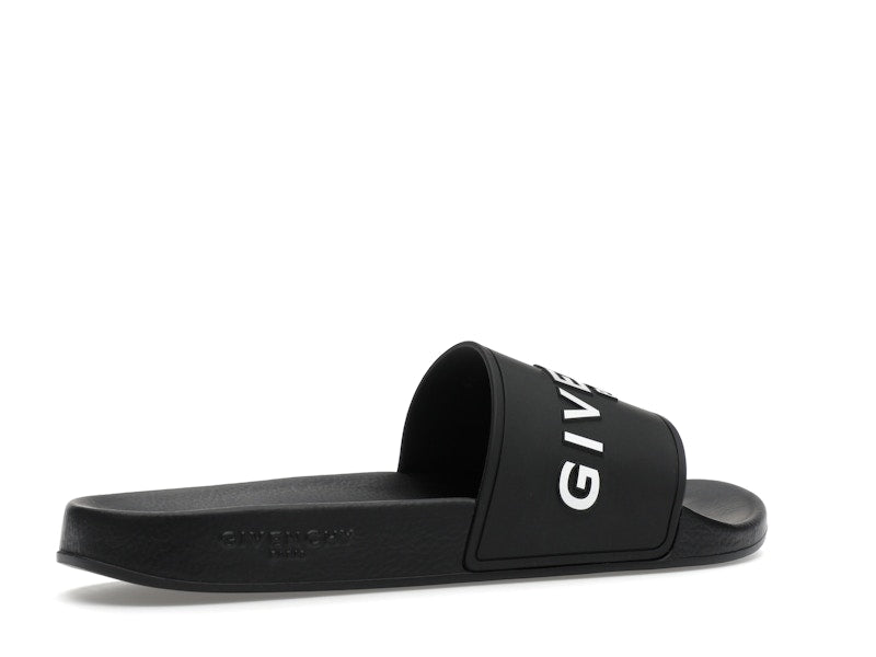 Givenchy Paris Flat Sandals Black White