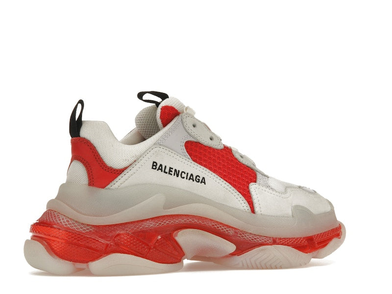 Balenciaga Triple S Clear Sole White Red