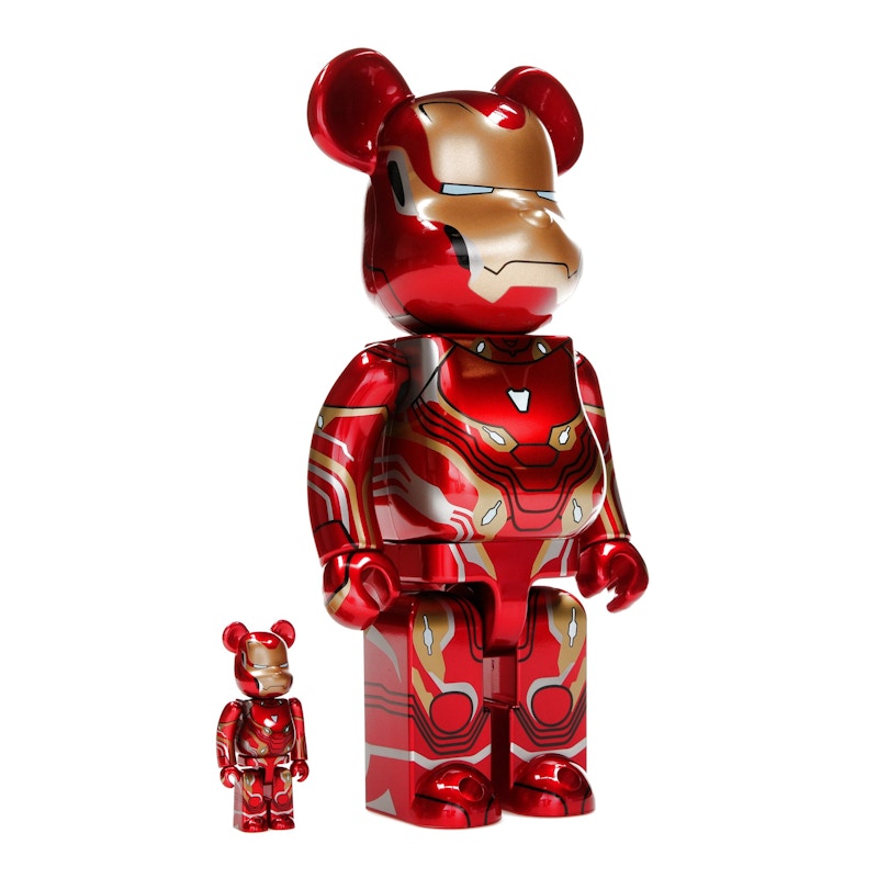 Bearbrick x Marvel Iron Man Mark 50 100% & 400% Set