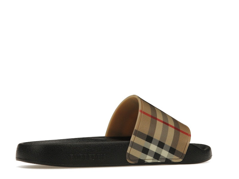 Burberry Check Print Slides Archive Beige (Women's)