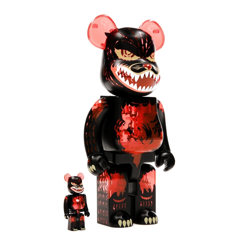 Bearbrick Godzilla VS Destoroyah version Godzilla (Meltdown) 100% & 400% Set Clear Orange Ver.