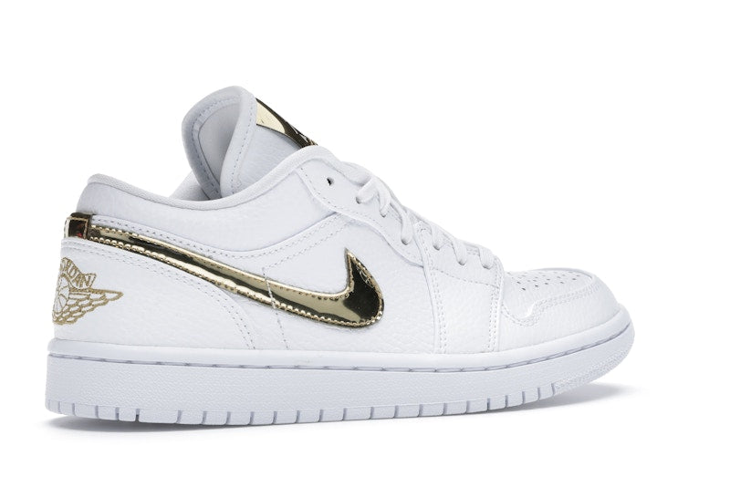 Jordan 1 Low White Metallic Gold (Women's)
