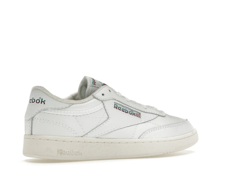 Reebok Club C 85 White Teal Burgundy Logo