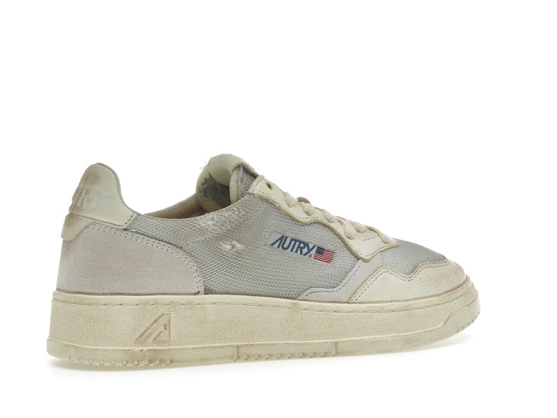 Autry Medalist Leather Low Grey White Super Vintage