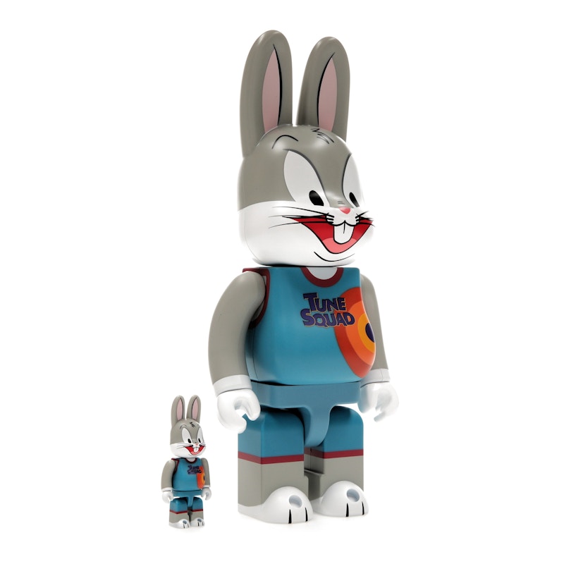 Bearbrick x Space Jam: A New Legacy Rabbrick Bugs Bunny 100% & 400% Set Grey