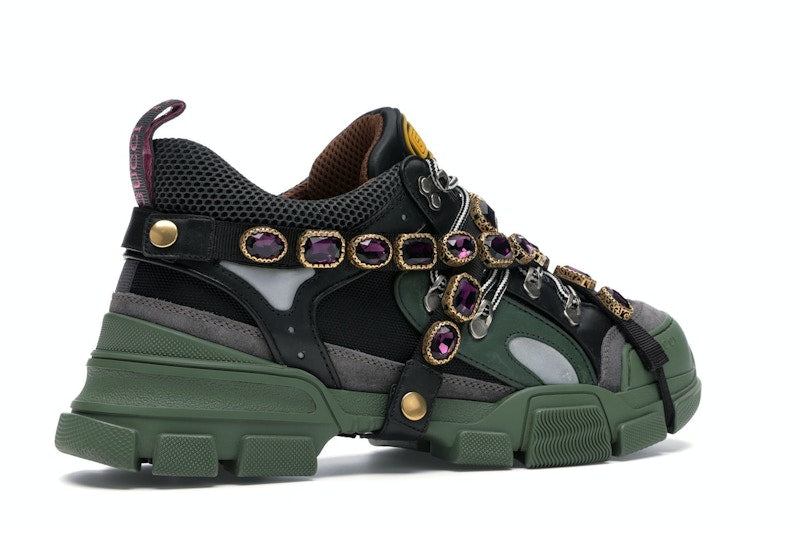 Gucci Flashtrek SEGA Green Removable Crystal