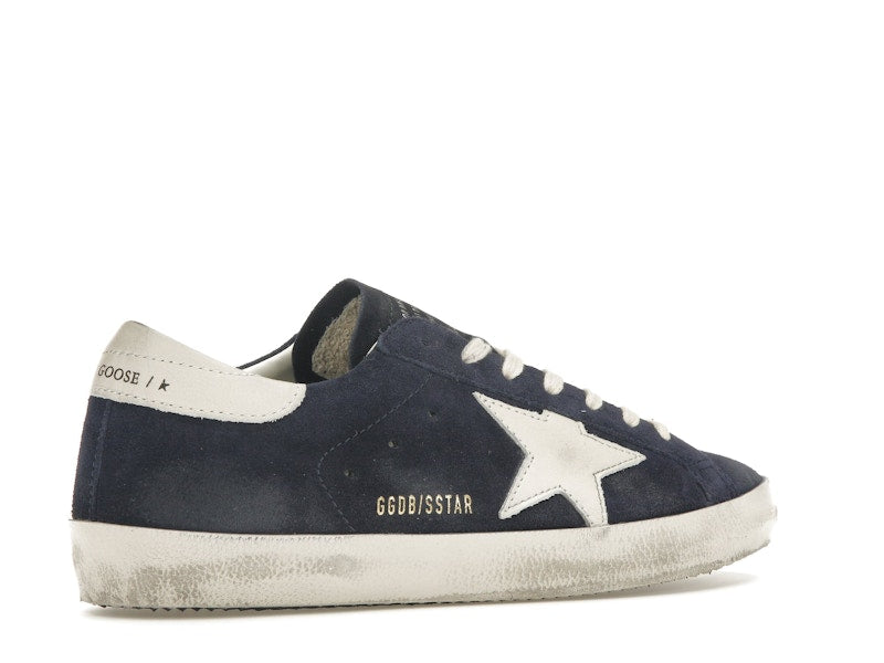 Golden Goose Super-Star Navy Suede White