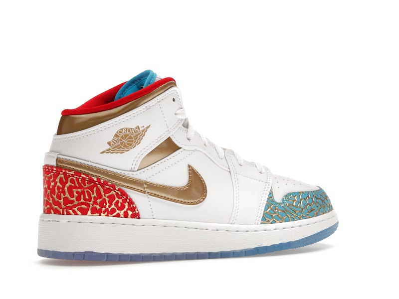 Jordan 1 Mid Sneaker School NC to Chicago (GS)