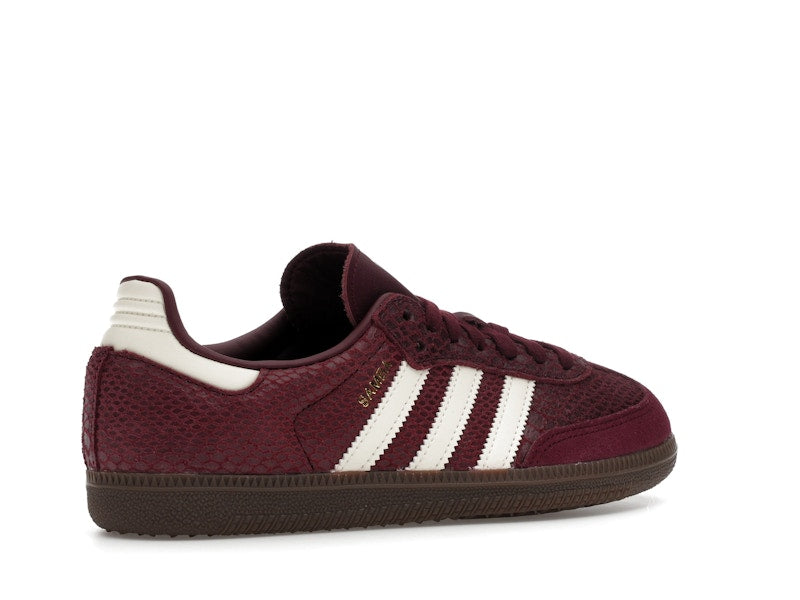 adidas Samba OG Snakeskin Maroon Cream White (Women's)