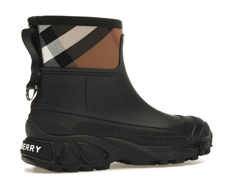 Burberry House Check Rain Boots Black Archive Beige (Women's)