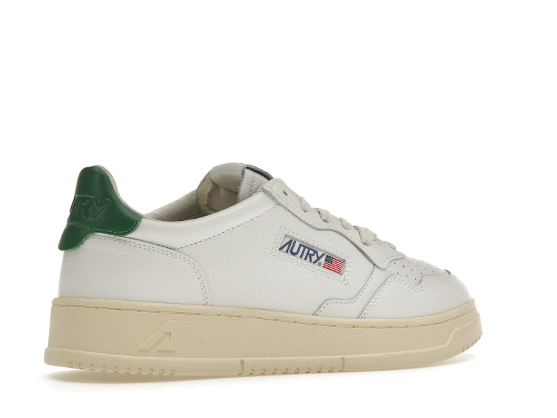 Autry Medalist Leather Low White Green