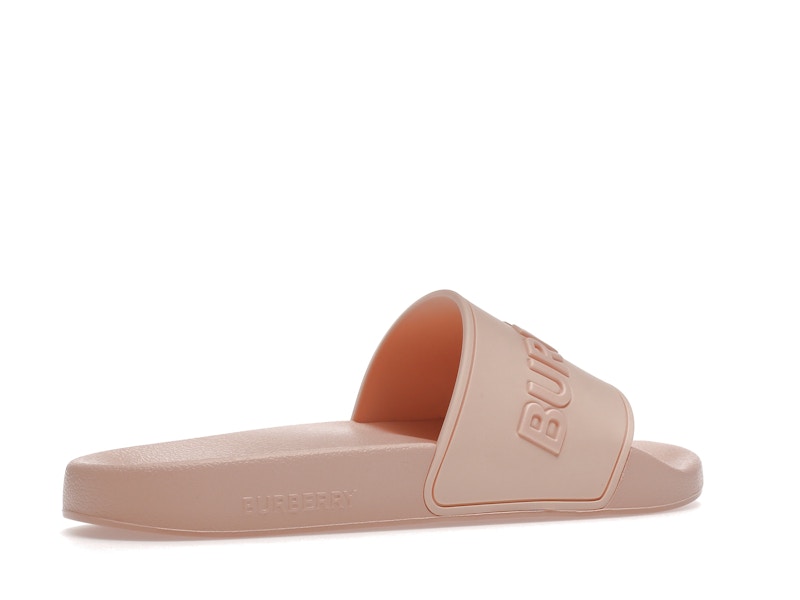 Burberry Embossed Logo Slides Peach Pink (Women's)