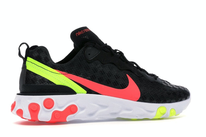 Nike React Element 55 Black Crimson Volt