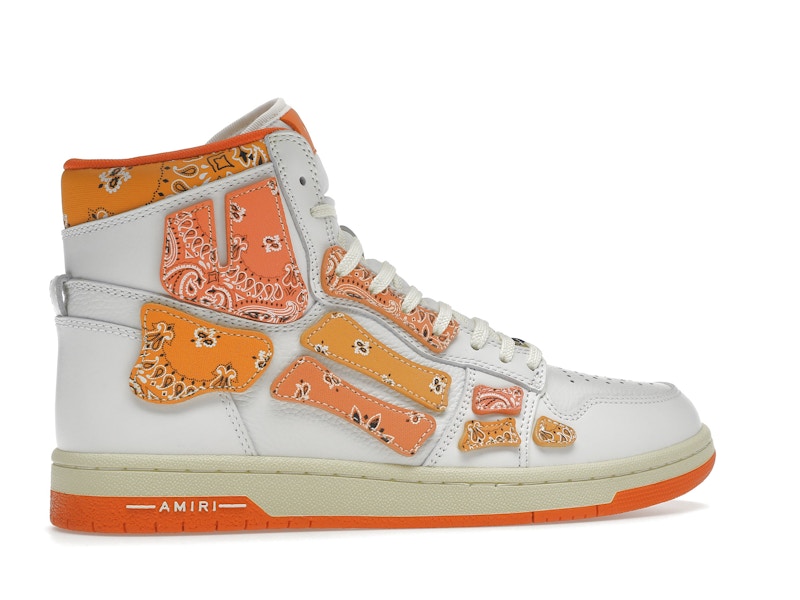 AMIRI Skel Top Hi Bandana White Orange
