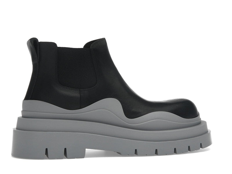Bottega Veneta Tire Ankle Chelsea Boot Black Vapor