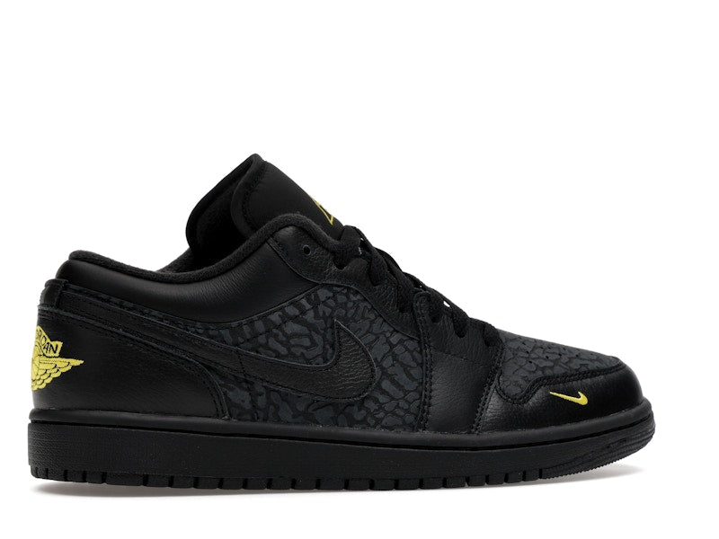 Jordan 1 Low Black Elephant Print
