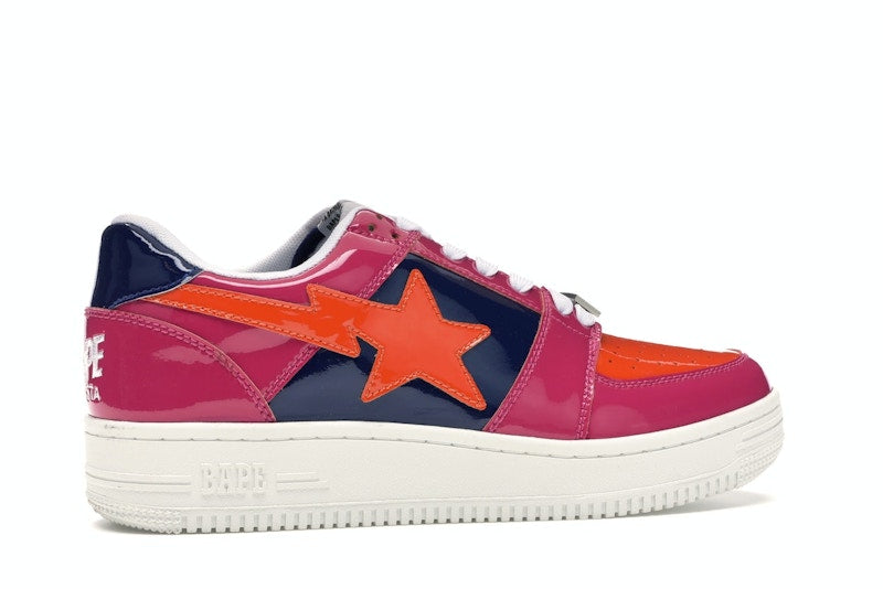 A Bathing Ape Bape Sta Low Color Block Pink Orange Navy