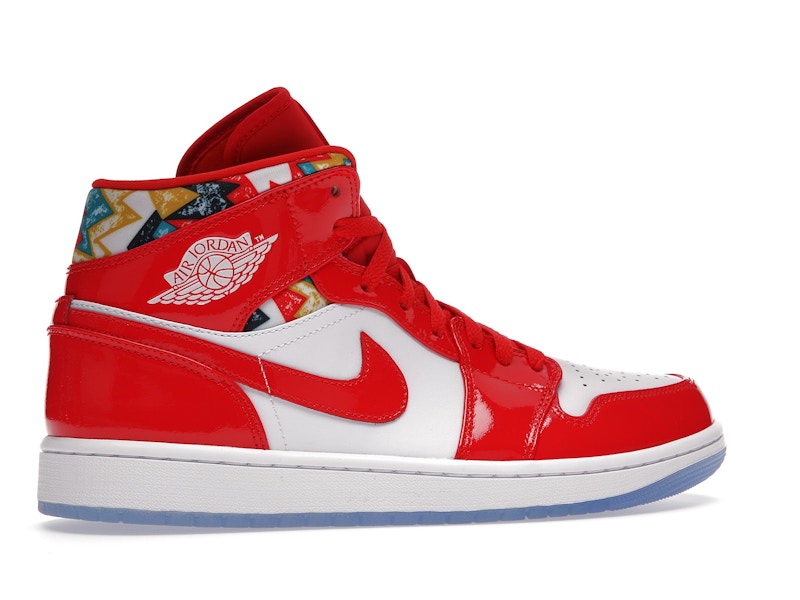 Jordan 1 Mid Barcelona Sweater Red Patent