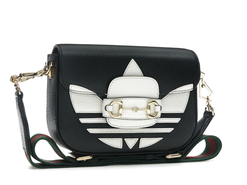 Gucci x adidas Horsebit 1955 Shoulder Bag Black/White