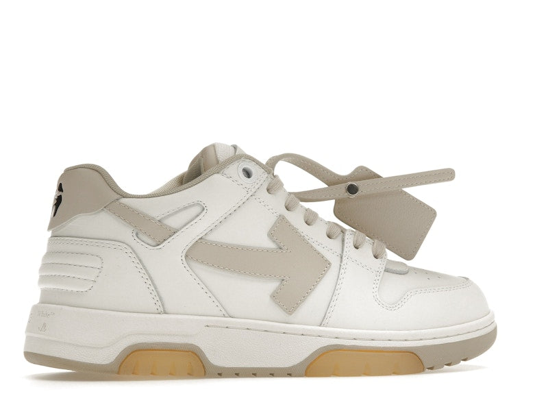 OFF-WHITE Out Of Office OOO Low Tops White Beige