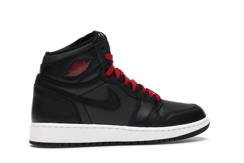 Jordan 1 Retro High Black Satin Gym Red Black (GS)