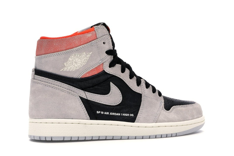 Jordan 1 Retro High Neutral Grey Hyper Crimson