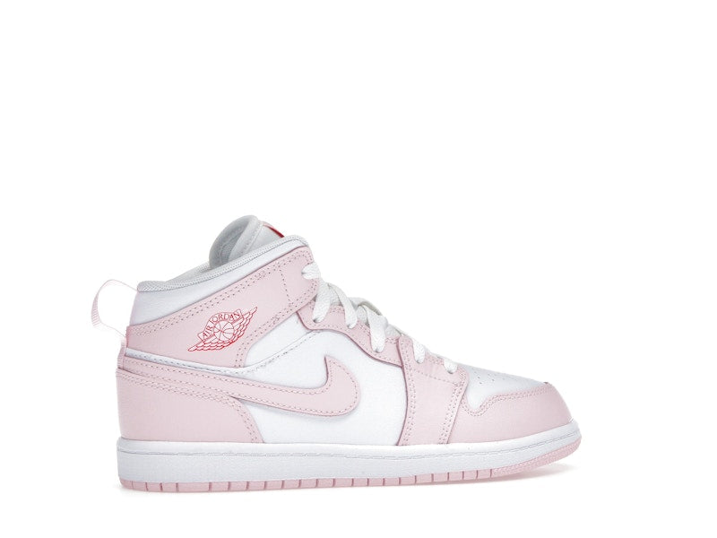 Jordan 1 Mid Pink Foam Fire Red White (PS)