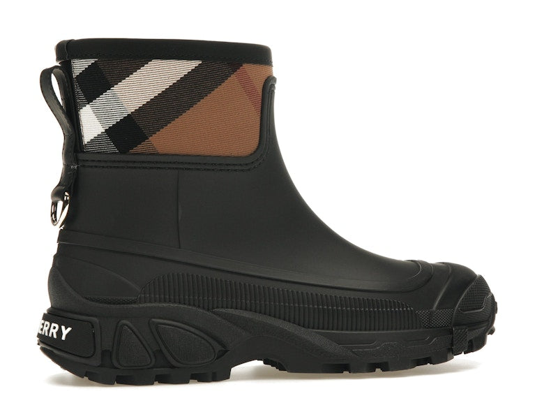 Burberry House Check Rain Boots Black Archive Beige (Women's)