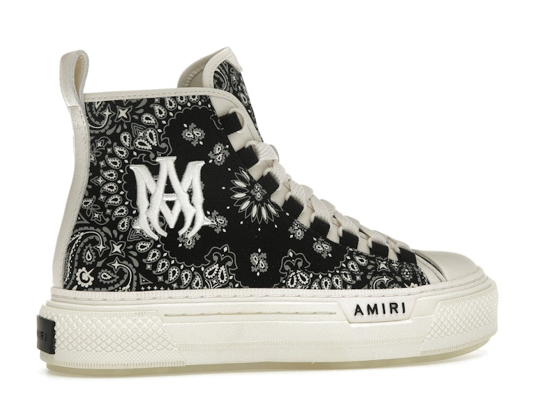 AMIRI Bandana Court Hi-top Sneaker Black White (Women's)