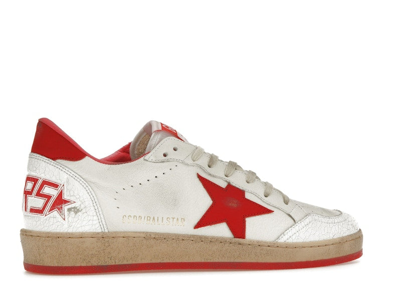 Golden Goose Ball-Star Low White Red