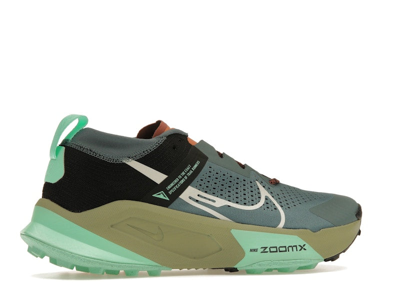 Nike ZoomX Zegama Trail Light Slate Grey Glow Green Bone Black