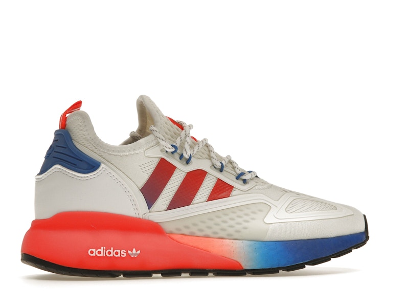 adidas ZX 2K Boost White Solar Red Blue