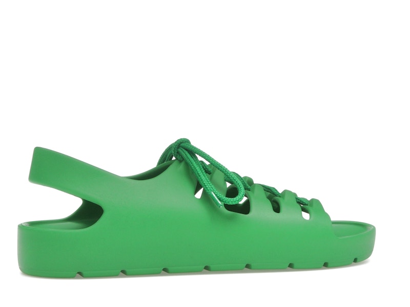 Bottega Veneta Jelly Lace Up Sandal Green