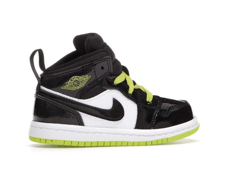 Jordan 1 Mid Black Cyber Mystic Green (TD)