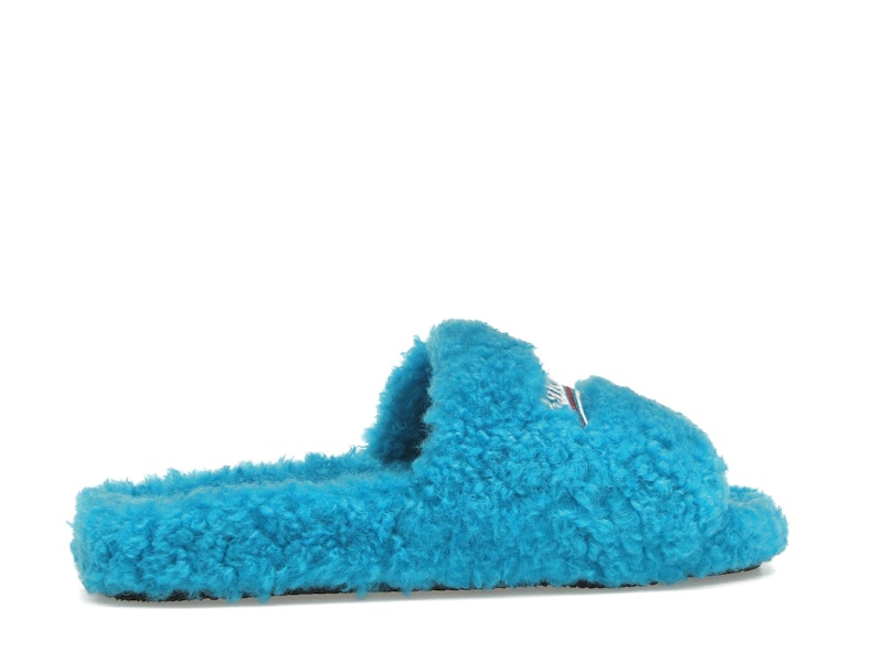 Balenciaga Furry Slide Sky Blue
